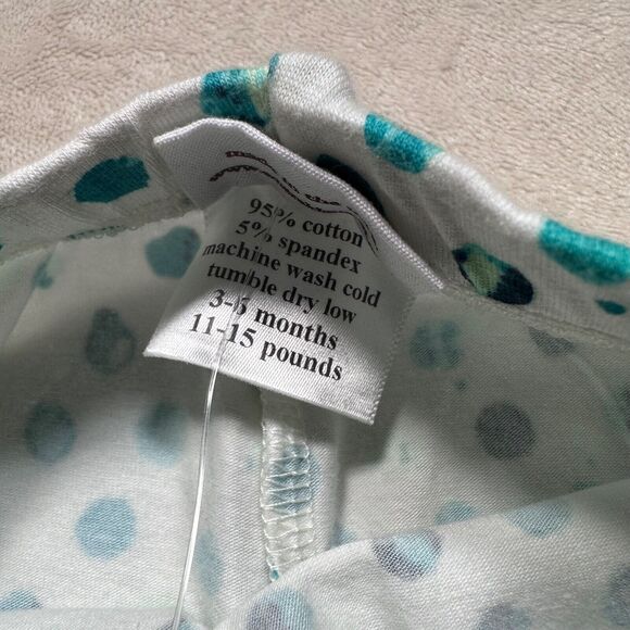 Emerald August Green Polka Dot Leggings Baby Girl 3-6 Months Pants New - Picture 2 of 7